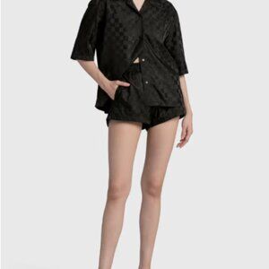 Misbhv Monogram Nylon Cropped Shirt - small